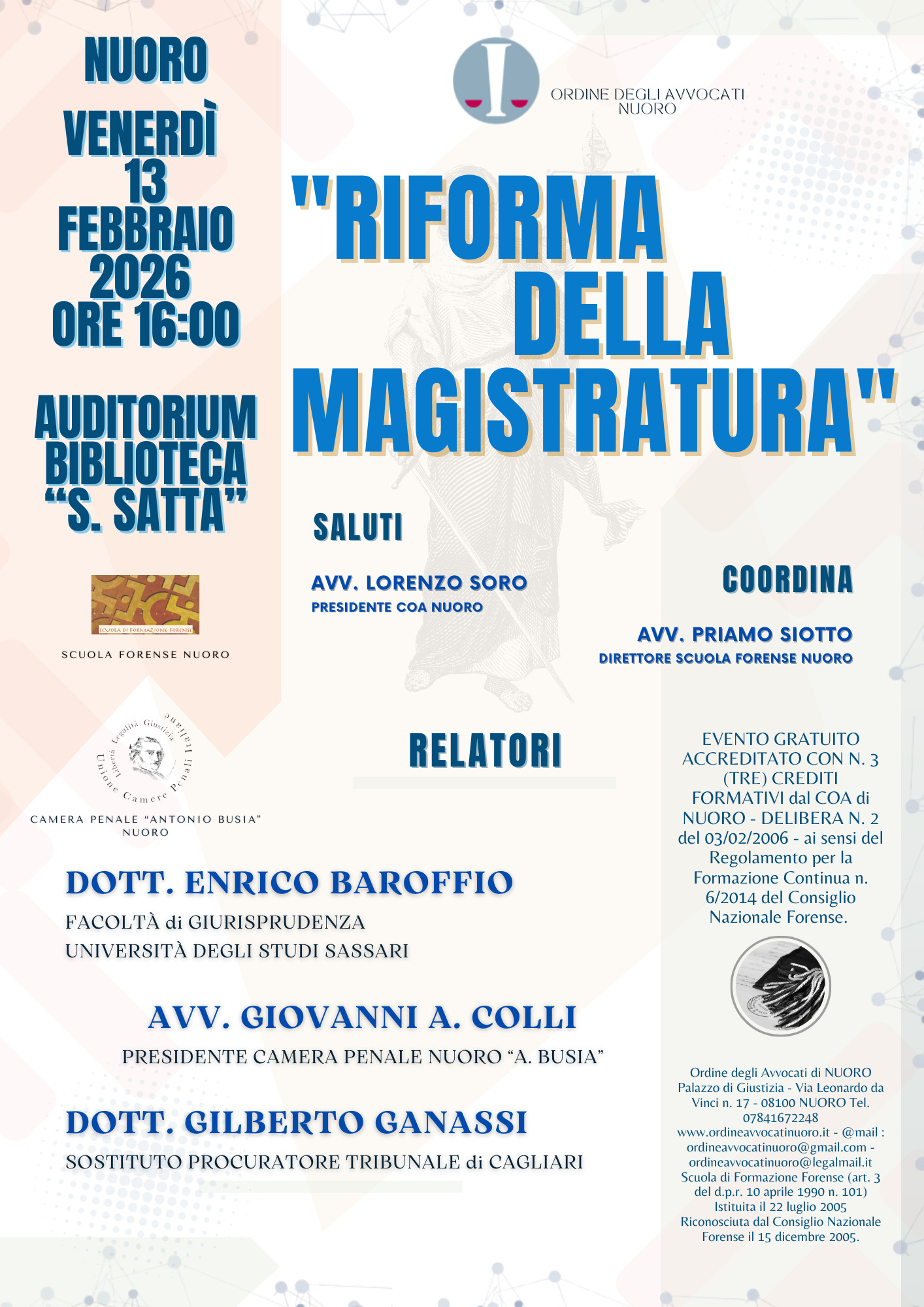 "RIFORMA DELLA MAGISTRATURA"